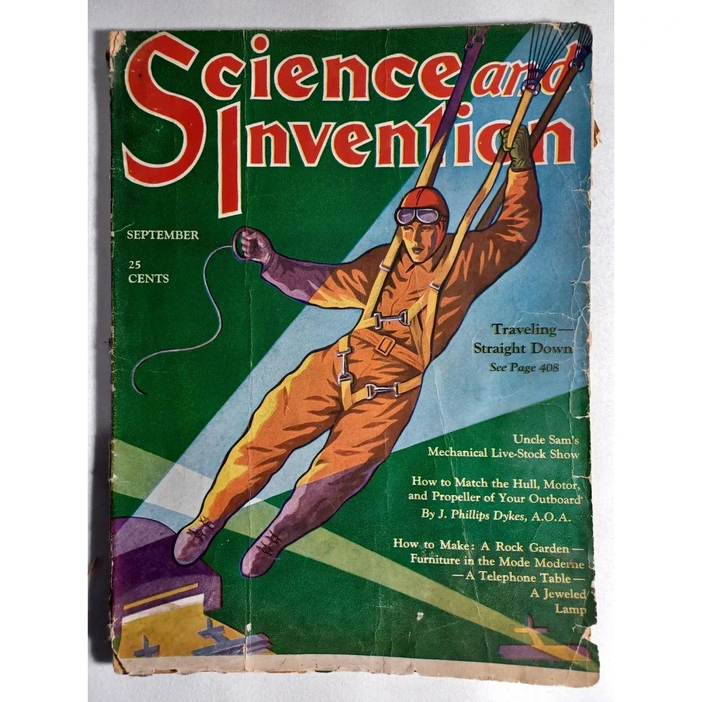 Vintage‎ 1930 Science And Invention Magazine September Aviation Vol XVIII 209